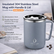 304 Stainless Steel Double Layer Mug with Scale