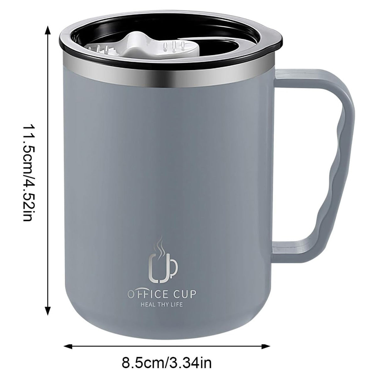 304 Stainless Steel Double Layer Mug with Scale