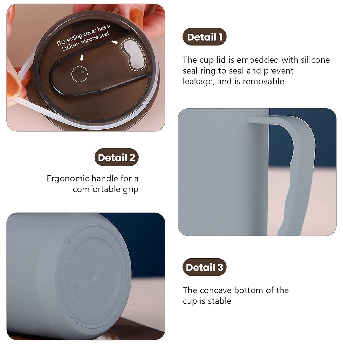 304 Stainless Steel Double Layer Mug with Scale