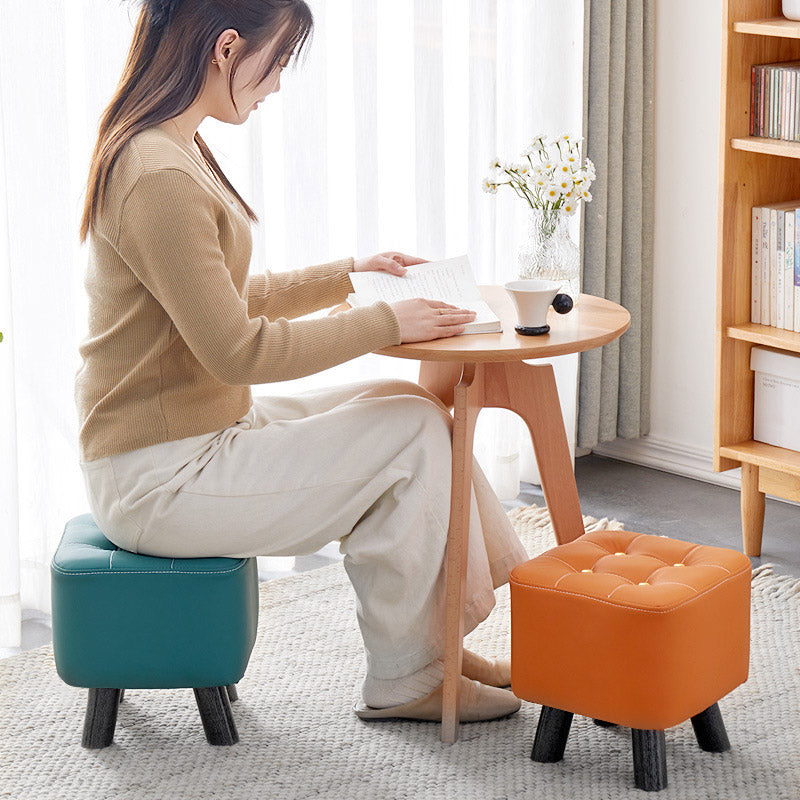 Small Wooden Stool with Scratch-Resistant Top