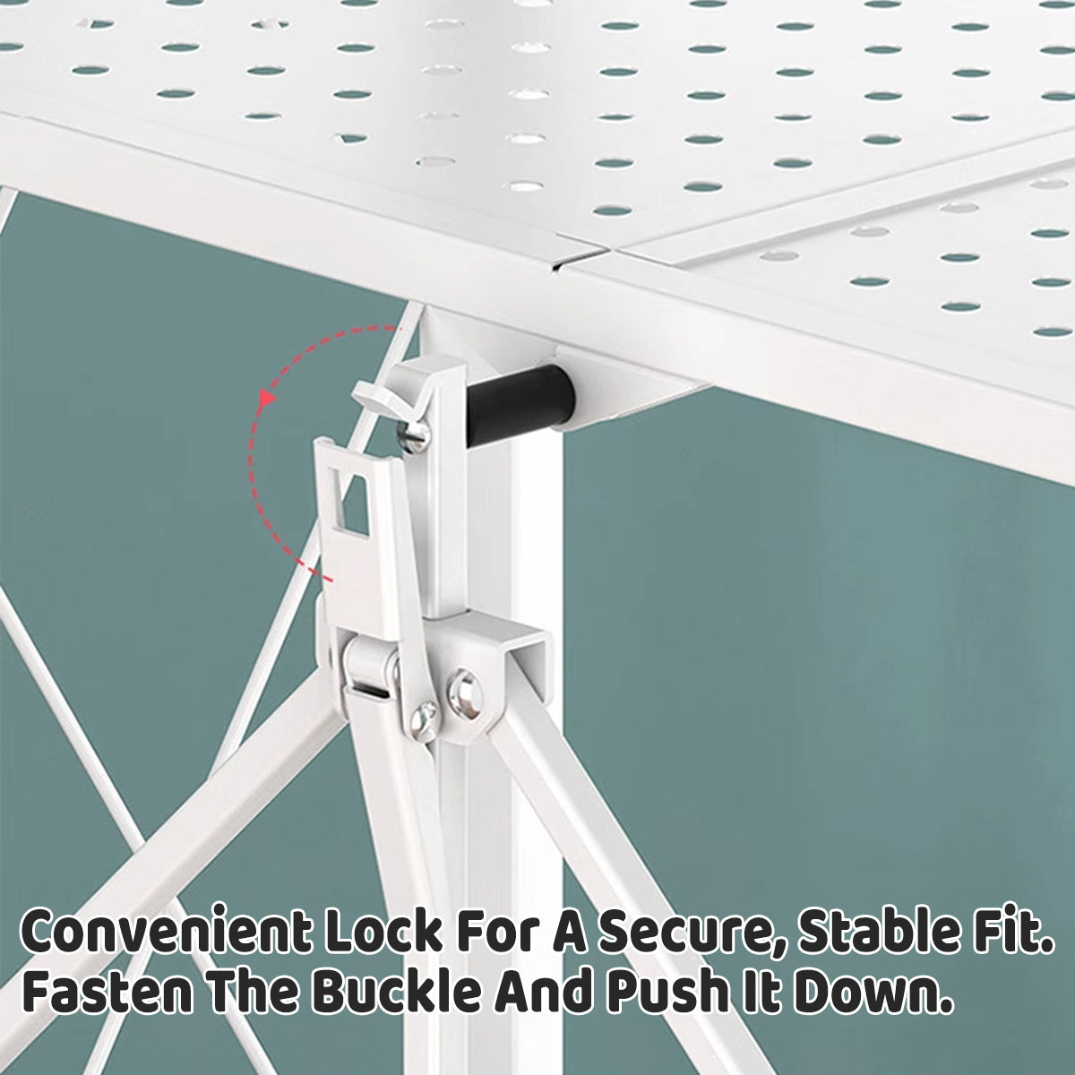 Metal Foldable Multi Layer Storage Rack with Rotating Wheels