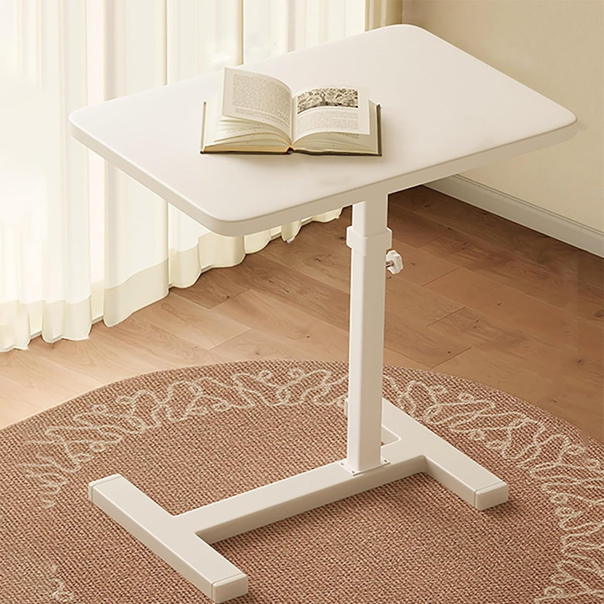 Mobile Computer Desk Adjustable Height Table for Home Office Use