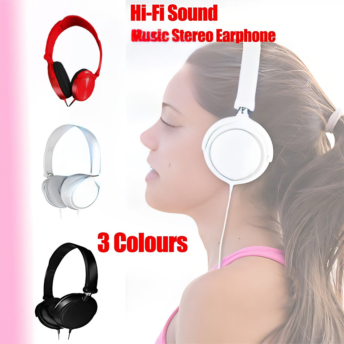 Wired Over-Ear Headphones with Hi-Fi Stereo