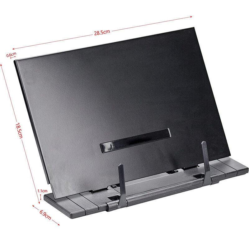 Portable Steel Book Stand with 7-Angle Tilt Fold-Flat Base