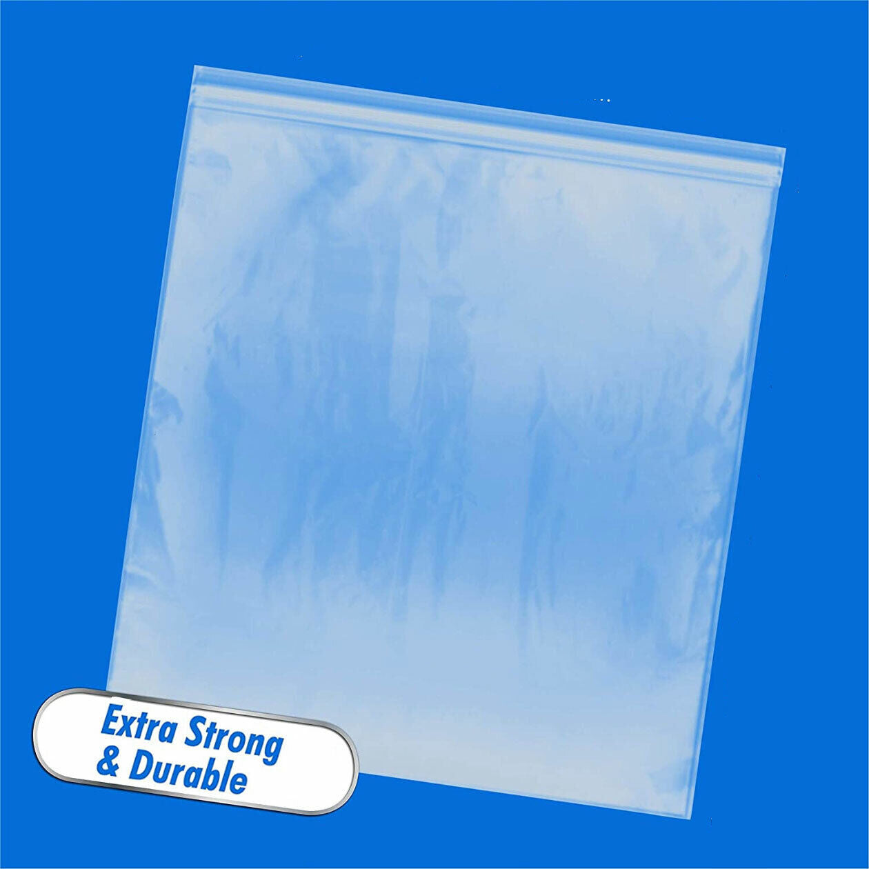 80μm Bulk Resealable Zip Bags PE Clear Plastic