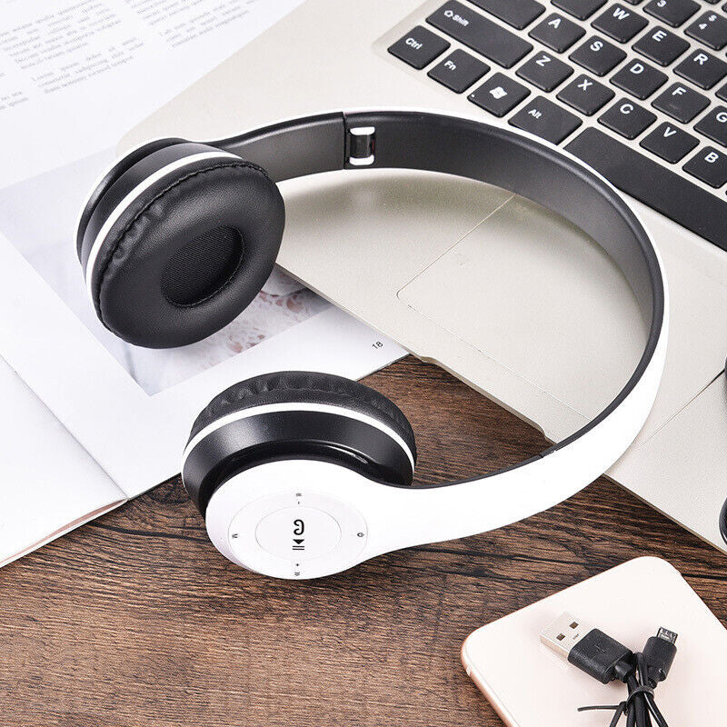 Wireless Bluetooth 5.3 Headphones with Mic Pads