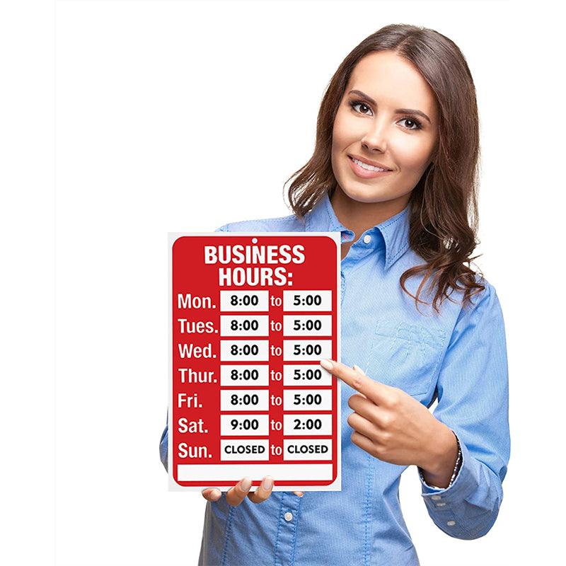 Business Hours Open Close Sign Board Door Hanging