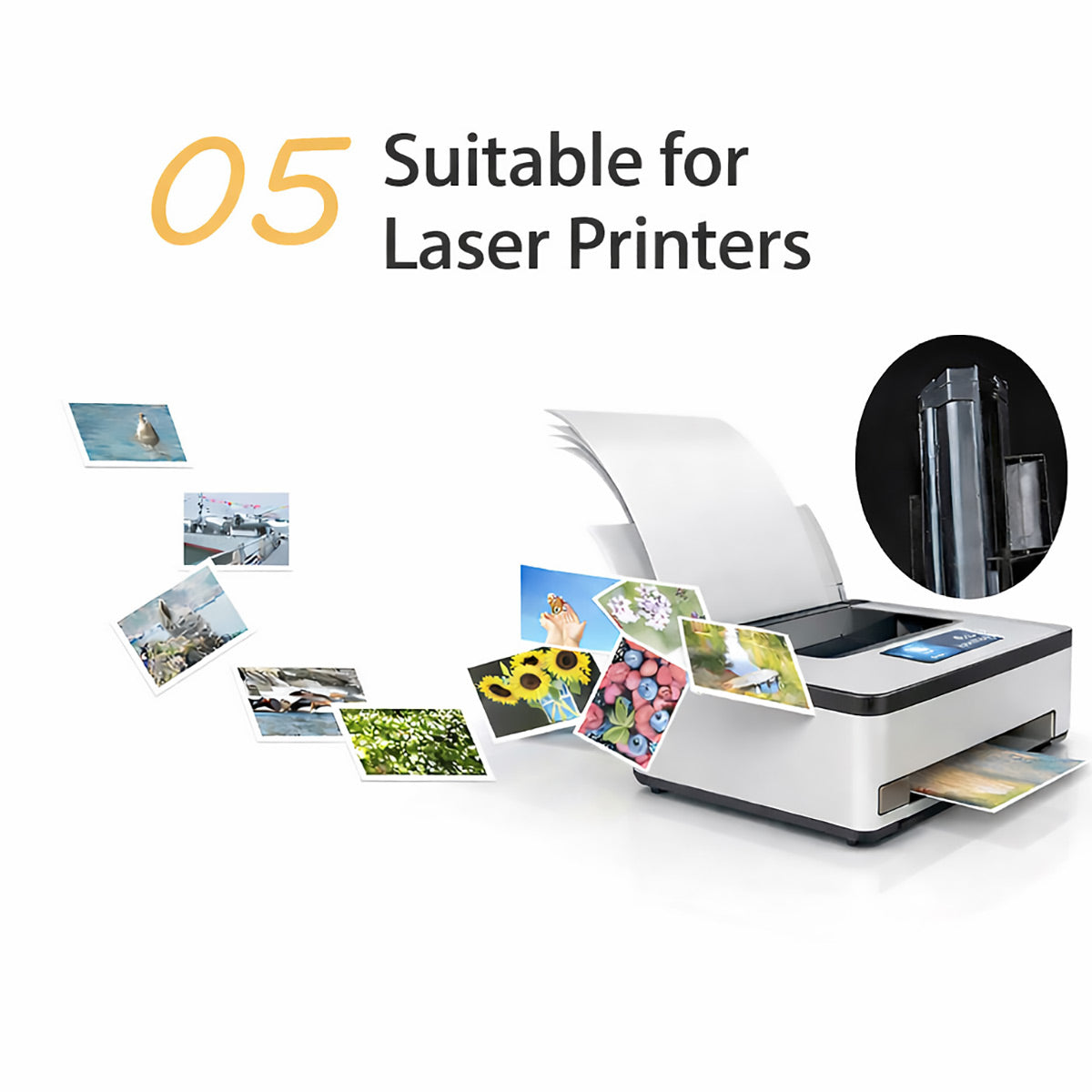 500 Sheets A4 High Gloss Laser Paper Colour Print