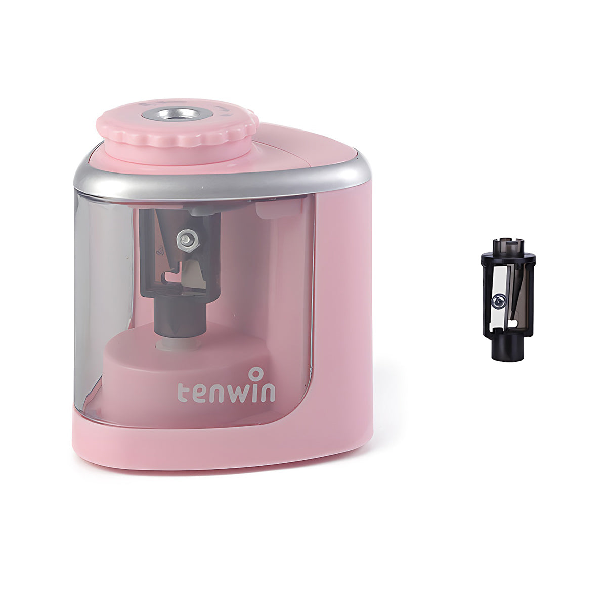 Electric Pencil Sharpener with 2 Blades Battery Powered Desktop