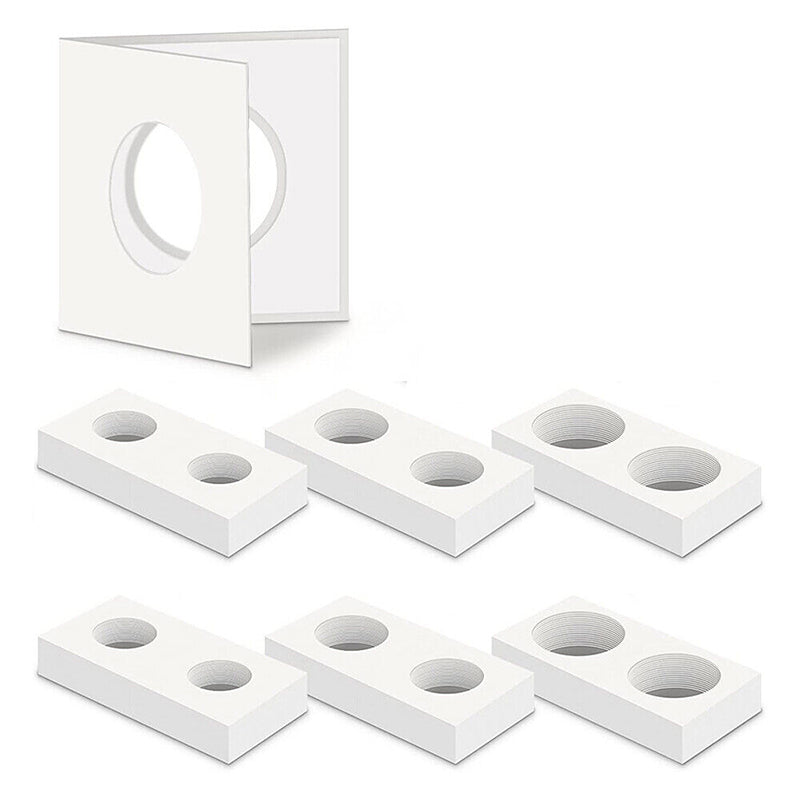 100 Pcs Cardboard Coin Holders 35mm for 50c 20c