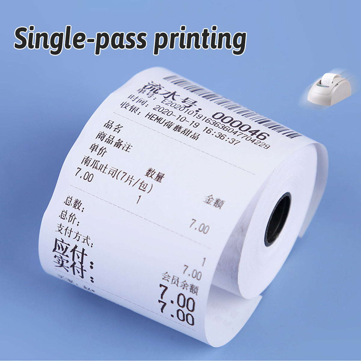 20/50 Rolls Thermal Paper Bright White Smooth POS Printer