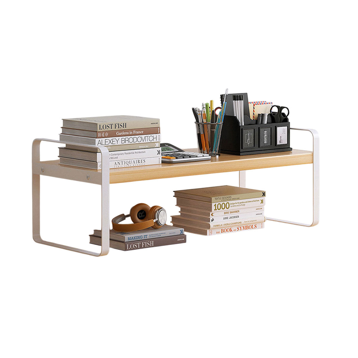 Double Layer Desktop Storage Shelf Desktop Organizer