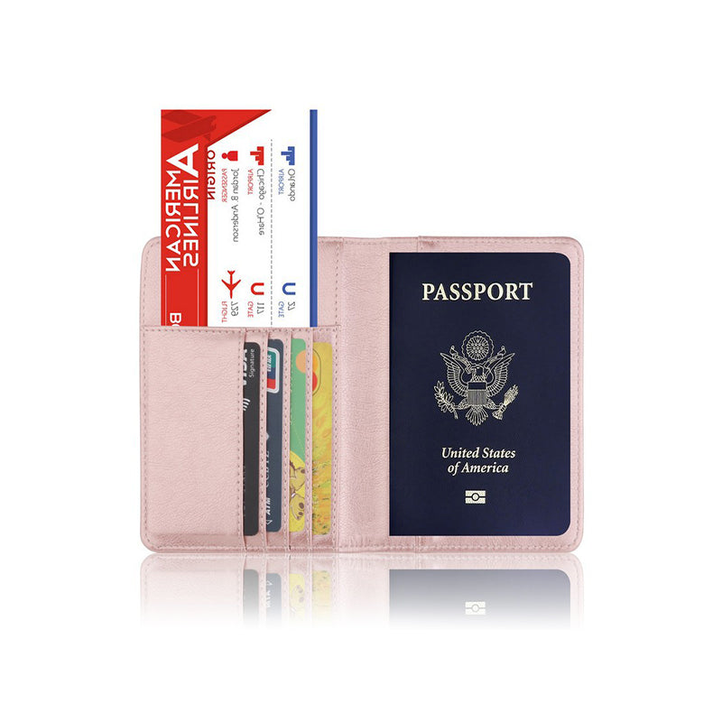 Slim Synthetic Leather RFID Passport Wallet