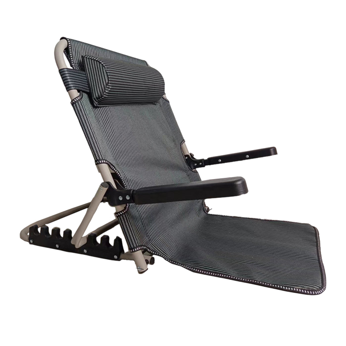 Adjustable Folding Bed Backrest with Armrest 40–90 Degree Support