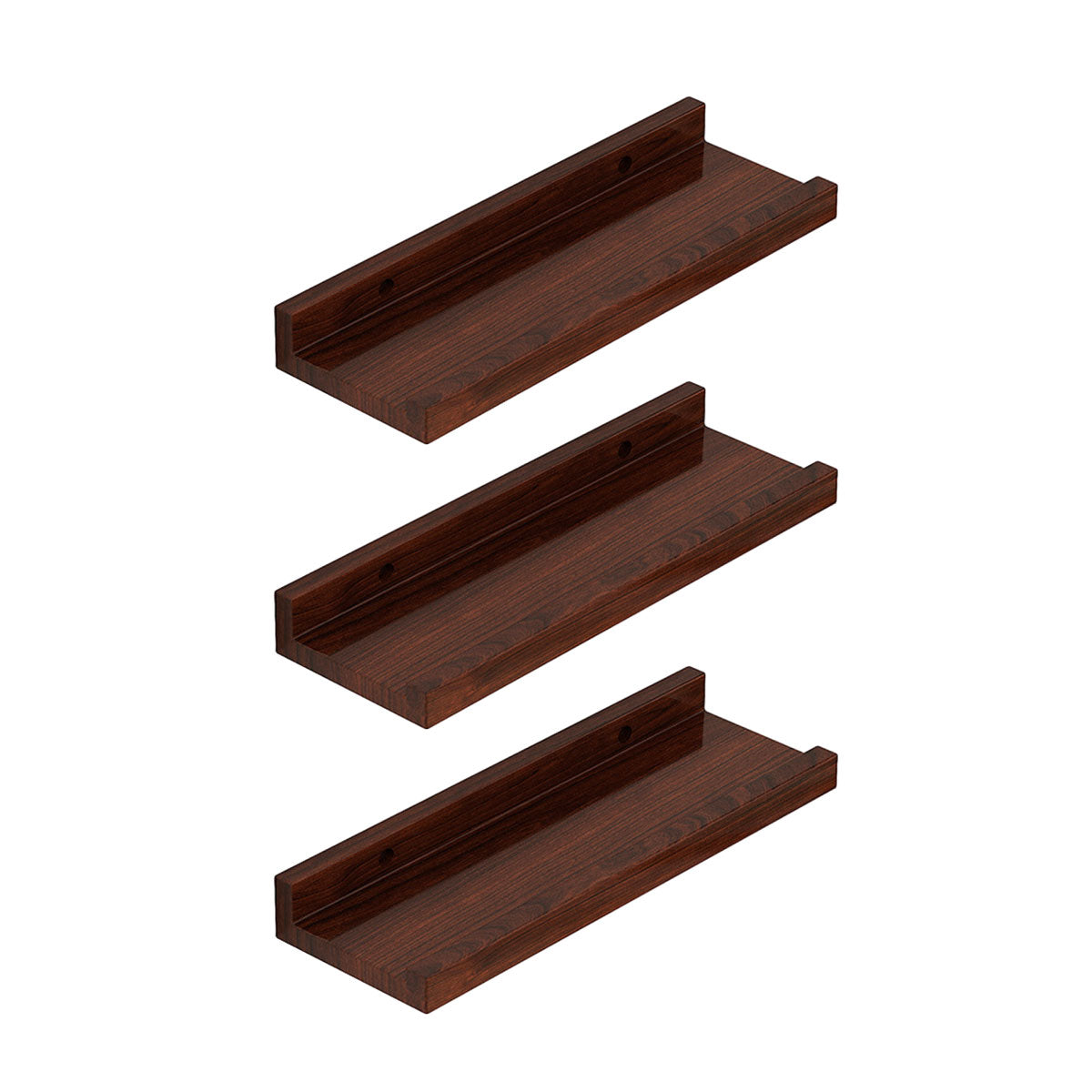 Wall Mounted Floating Wood Storage Shelf for Home Organization