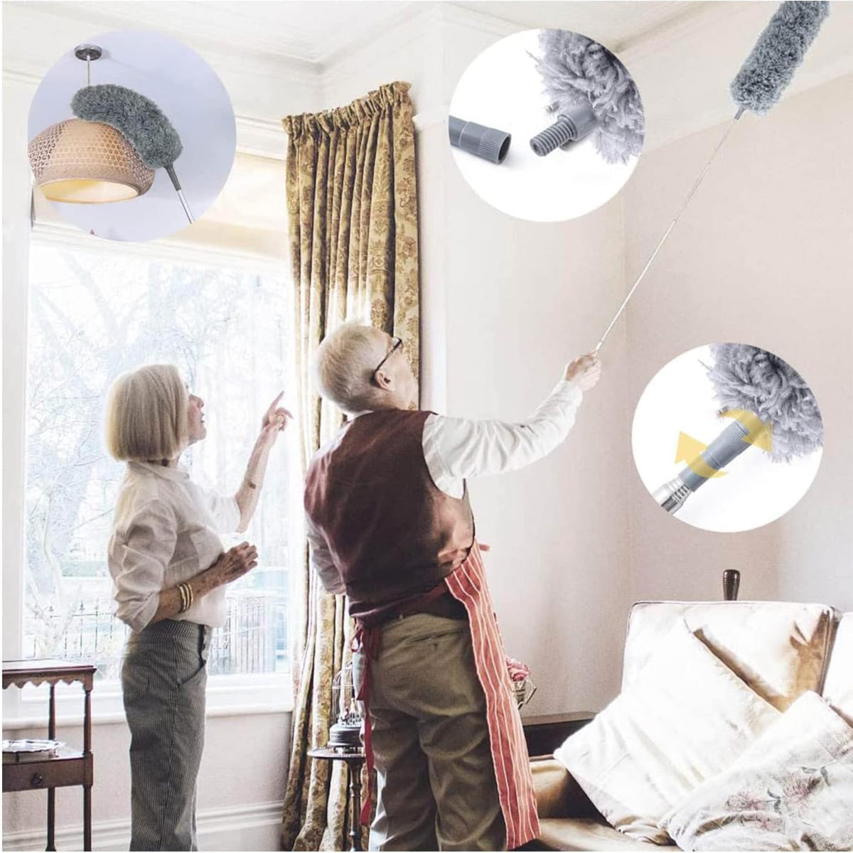 Extendable Telescopic Microfiber Duster Set