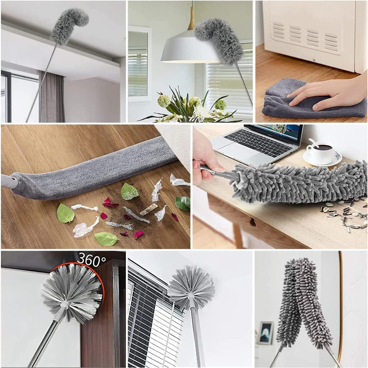 Extendable Telescopic Microfiber Duster Set