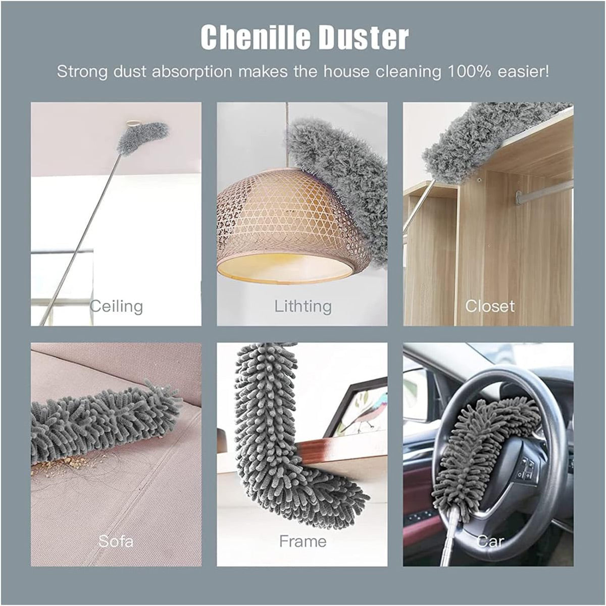 Extendable Telescopic Microfiber Duster Set