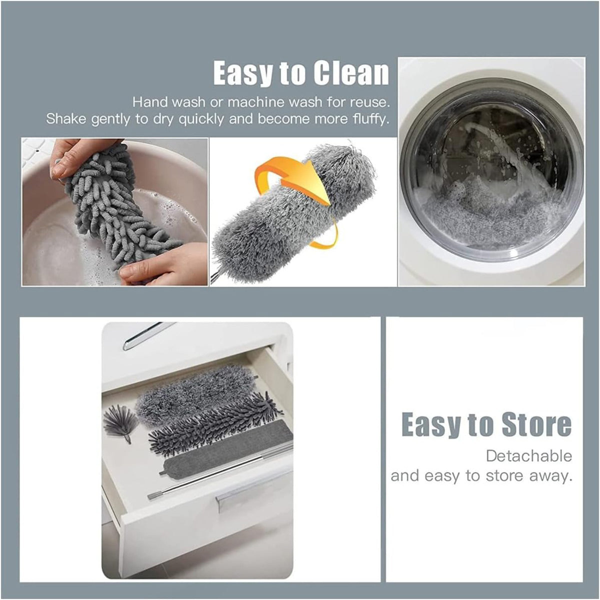 Extendable Telescopic Microfiber Duster Set