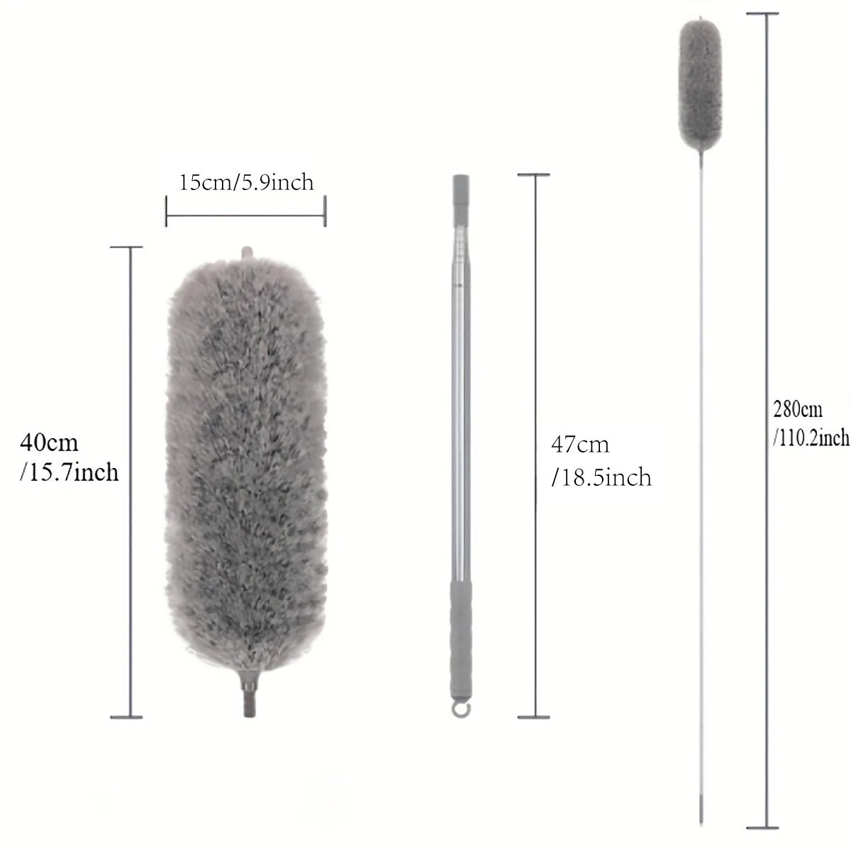 Extendable Telescopic Microfiber Duster Set