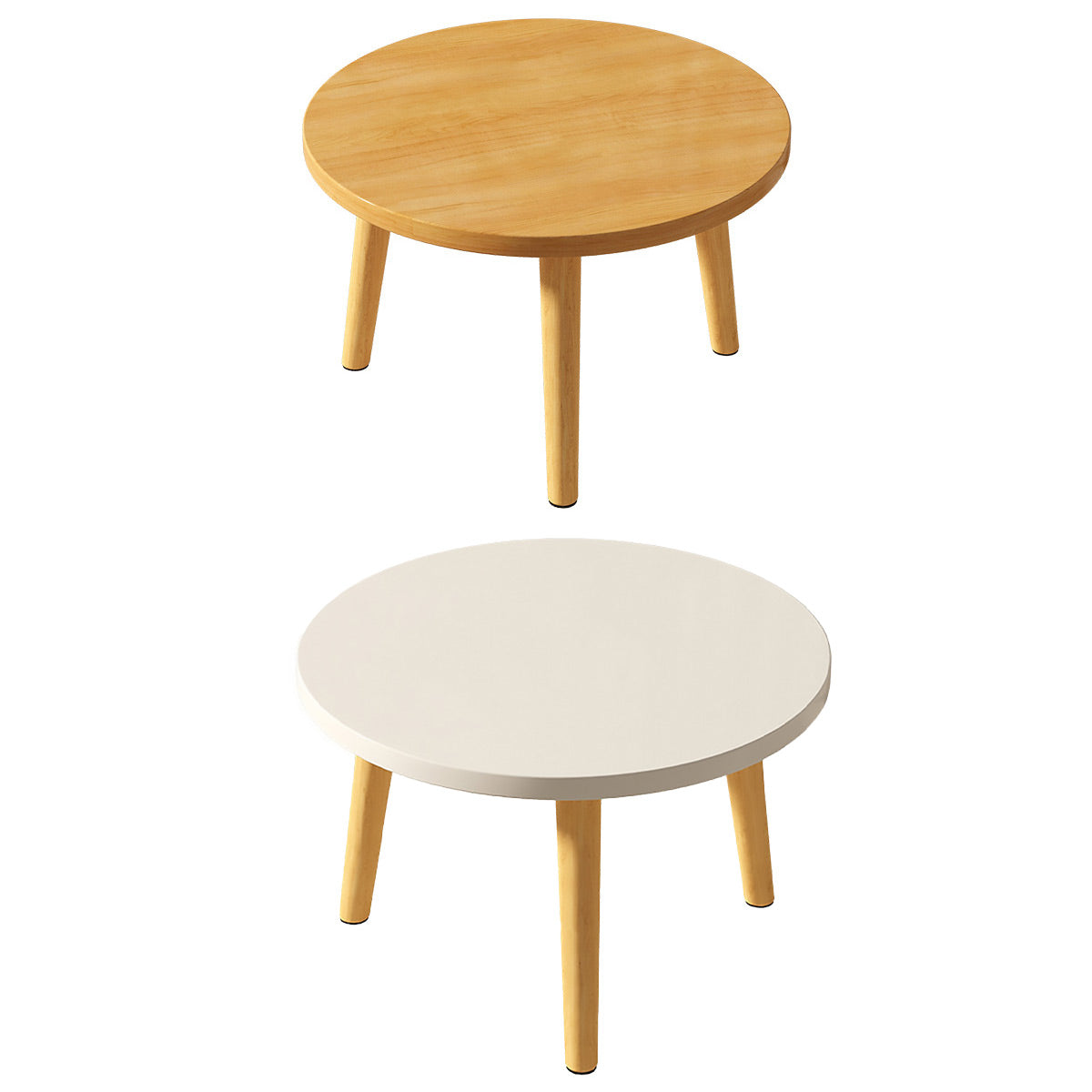 Small Round Side Table with Anti-Slip Pads 40 × 30 cm