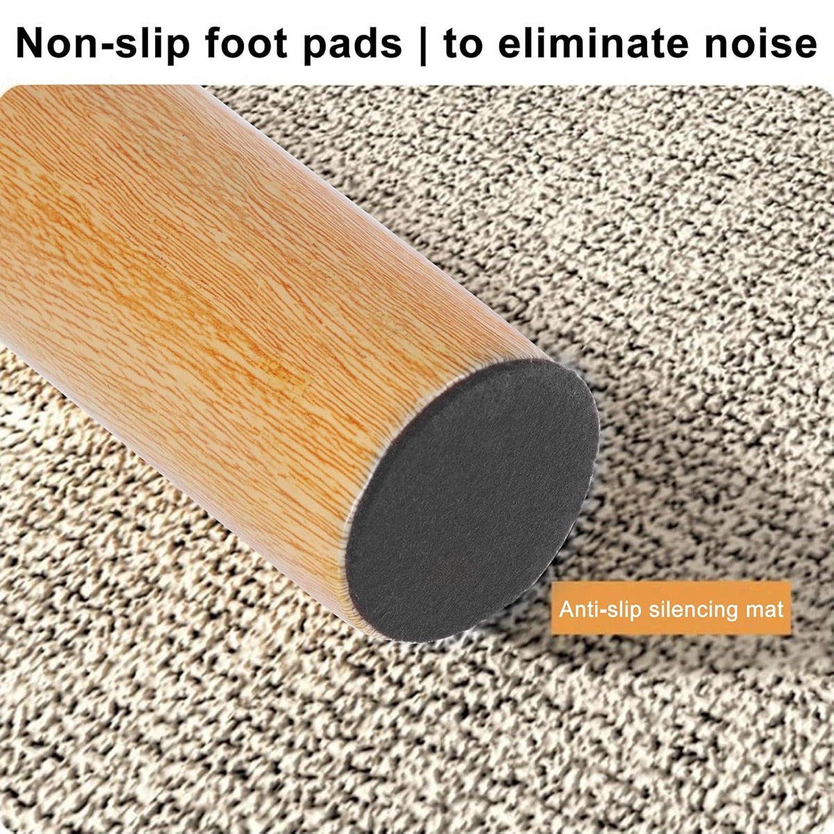 Small Round Side Table with Anti-Slip Pads 40 × 30 cm