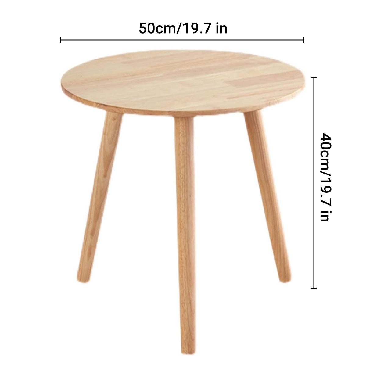 50cm Small Round Table with Compact Design for Home and Office Lounge