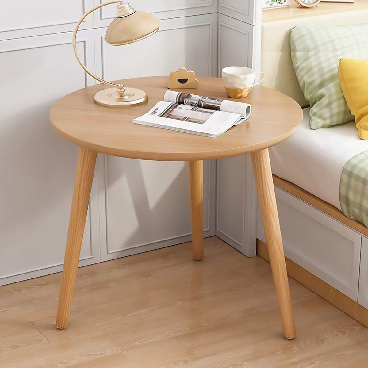 50cm Small Round Table with Compact Design for Home and Office Lounge