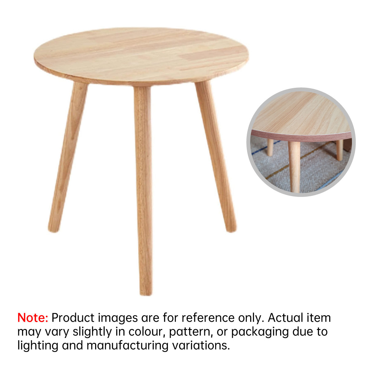 50cm Small Round Table with Compact Design for Home and Office Lounge