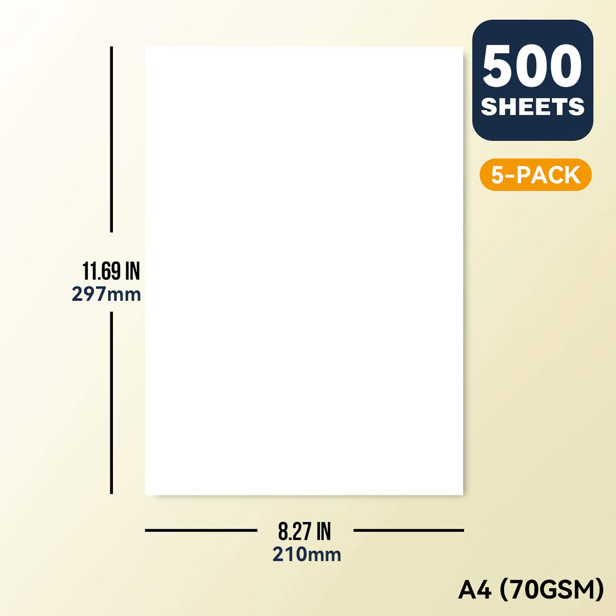A4/A3 Printing Paper 2500 Sheets Premium White for Home and Office Documents
