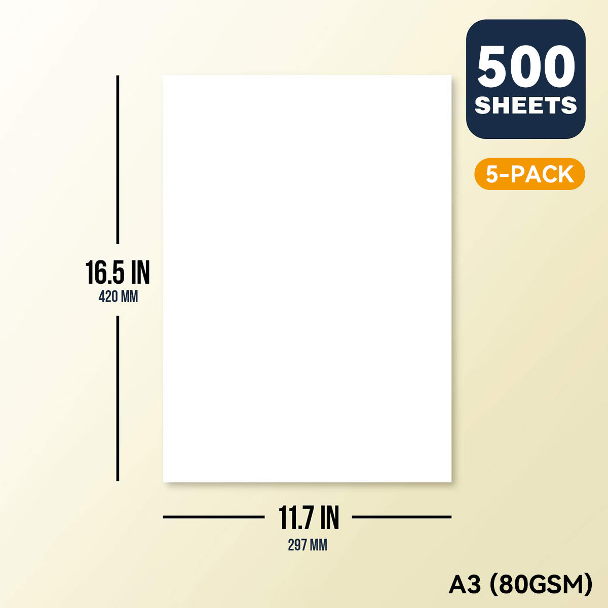 A4/A3 Printing Paper 2500 Sheets Premium White for Home and Office Documents