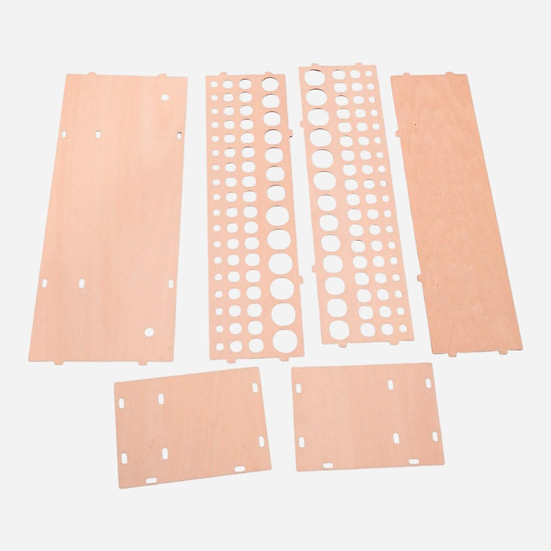 Wooden Pen Holder Organizer DIY Assembly with 5 Hole Sizes