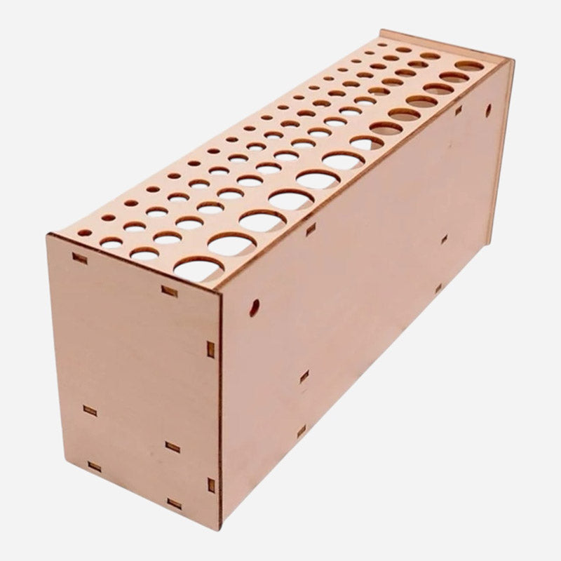 Wooden Pen Holder Organizer DIY Assembly with 5 Hole Sizes