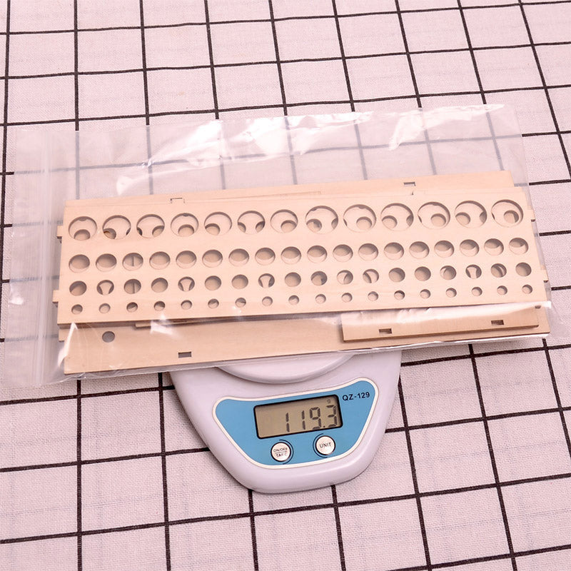 Wooden Pen Holder Organizer DIY Assembly with 5 Hole Sizes