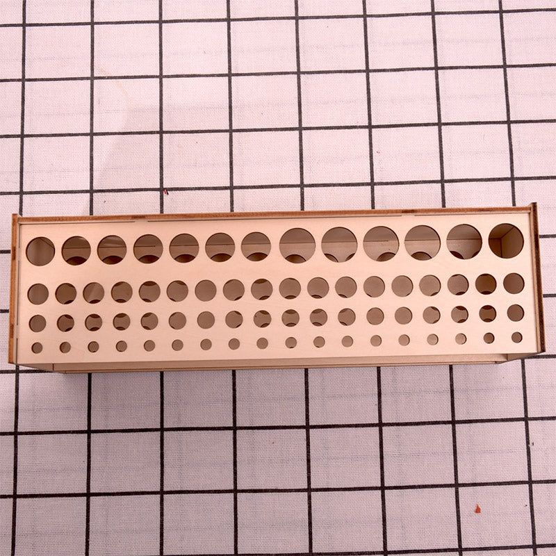 Wooden Pen Holder Organizer DIY Assembly with 5 Hole Sizes