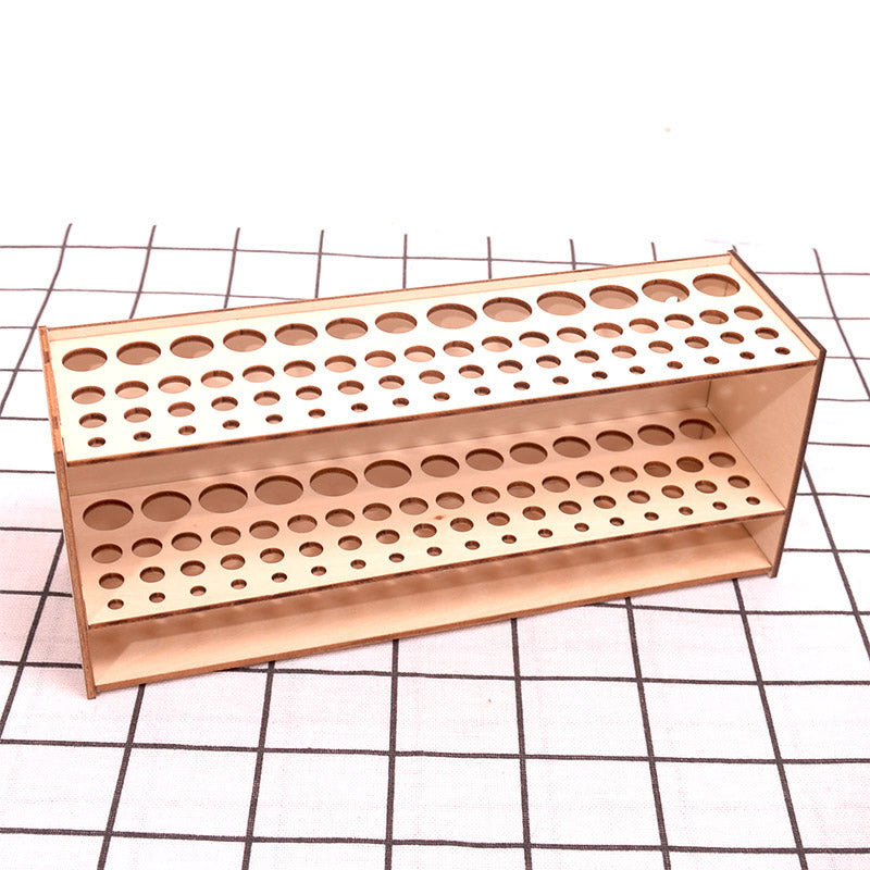 Wooden Pen Holder Organizer DIY Assembly with 5 Hole Sizes