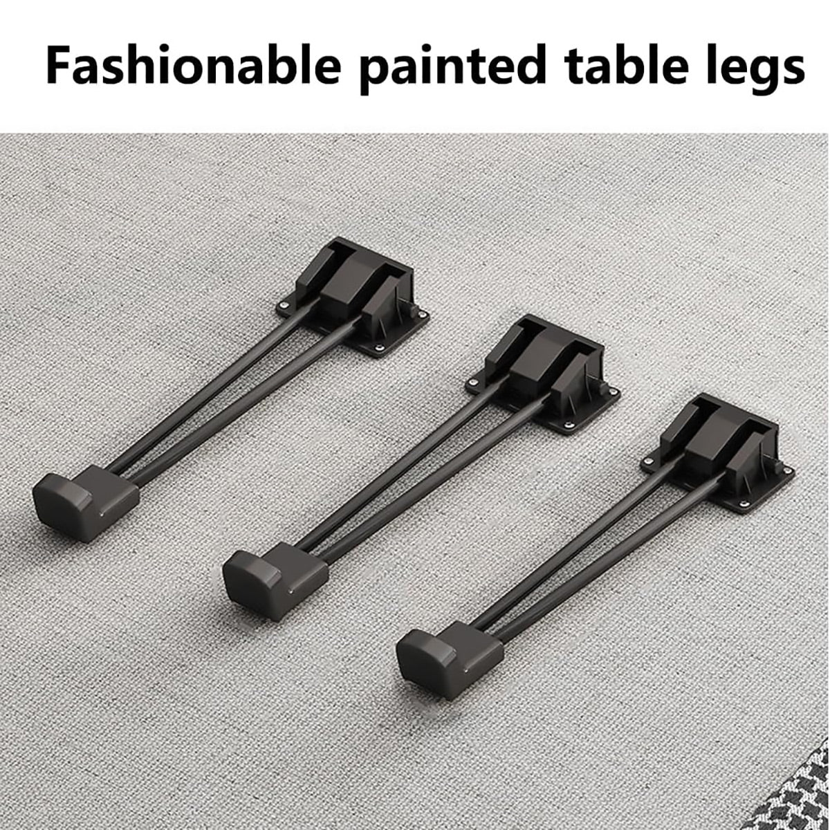 Foldable Round Coffee Table with MDF Top and Metal Legs