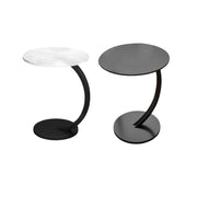 C Shaped Side Table Sturdy Carbon Steel Space Saving Design
