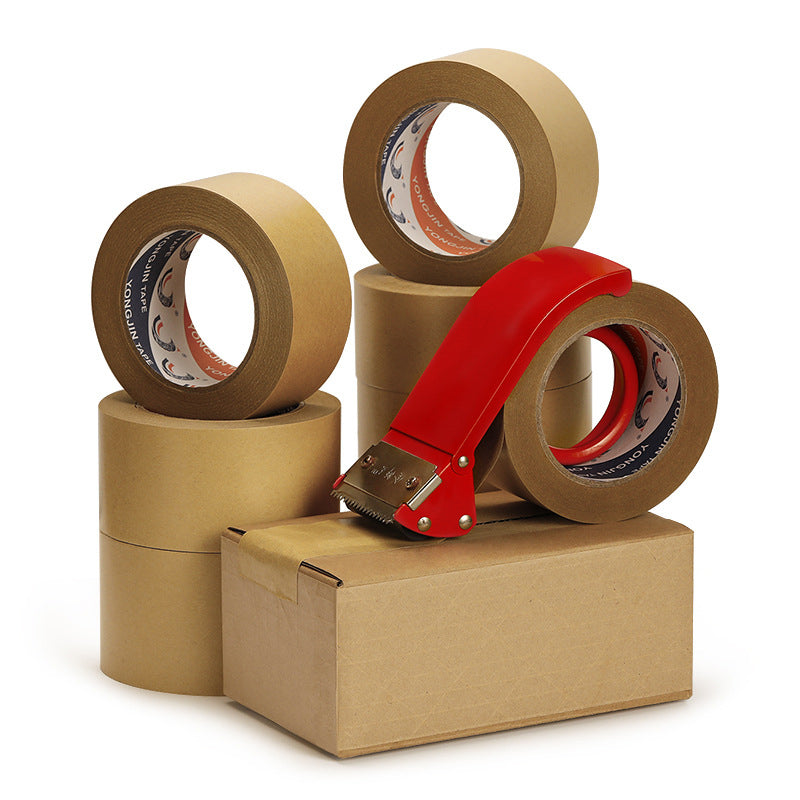 36 Rolls Kraft Paper Tape with Thread 48mm x 50m Self Adhesive