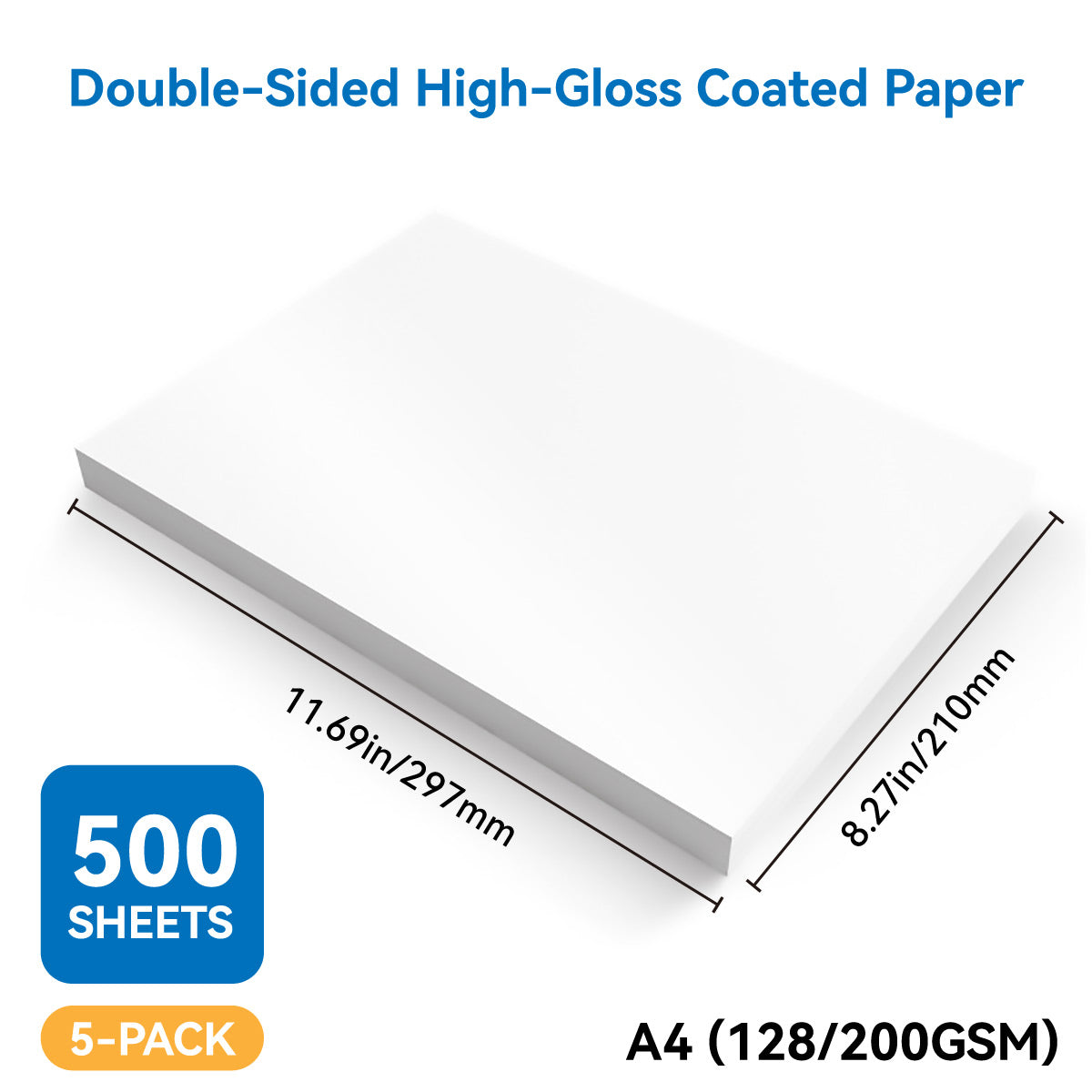 A4 Coated Paper for High-Quality Clear Printing 500 Sheets