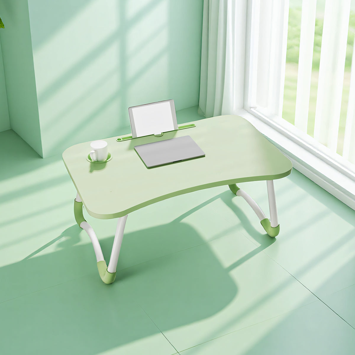 Foldable Bedside Small Table for Laptop and Books Use