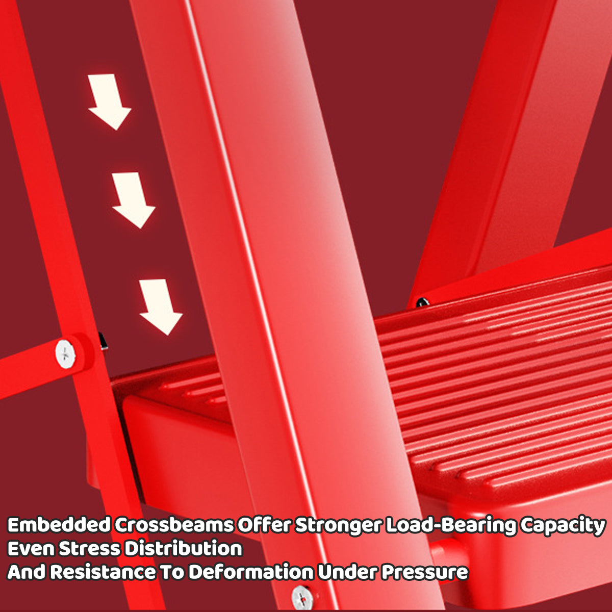 5 Step Carbon Steel Folding Ladder for Home and Garage Use