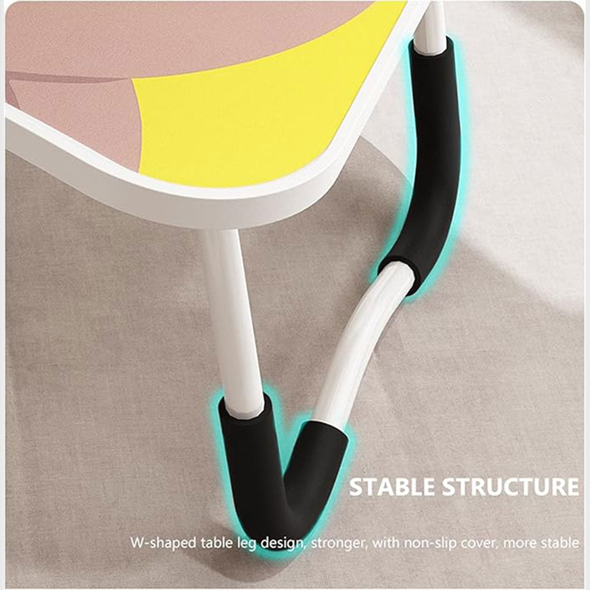 Foldable Laptop Bed Table Cup Slot and Device Stand