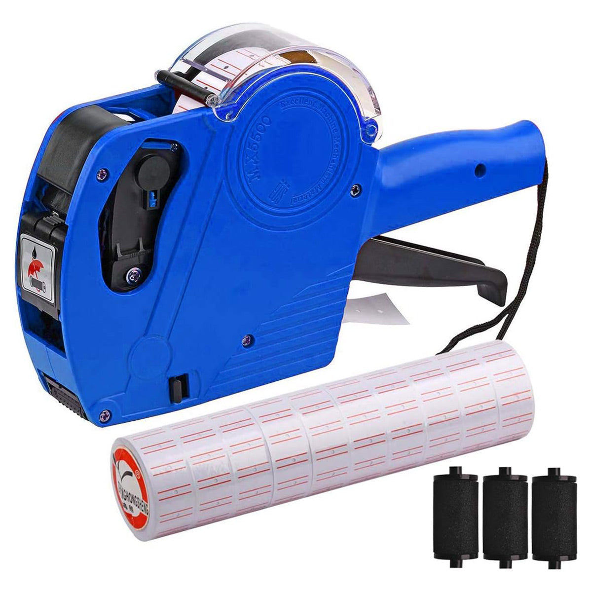 Price Tag Gun Set for Retail Stores & Supermarkets with Labels & Ink Rollers