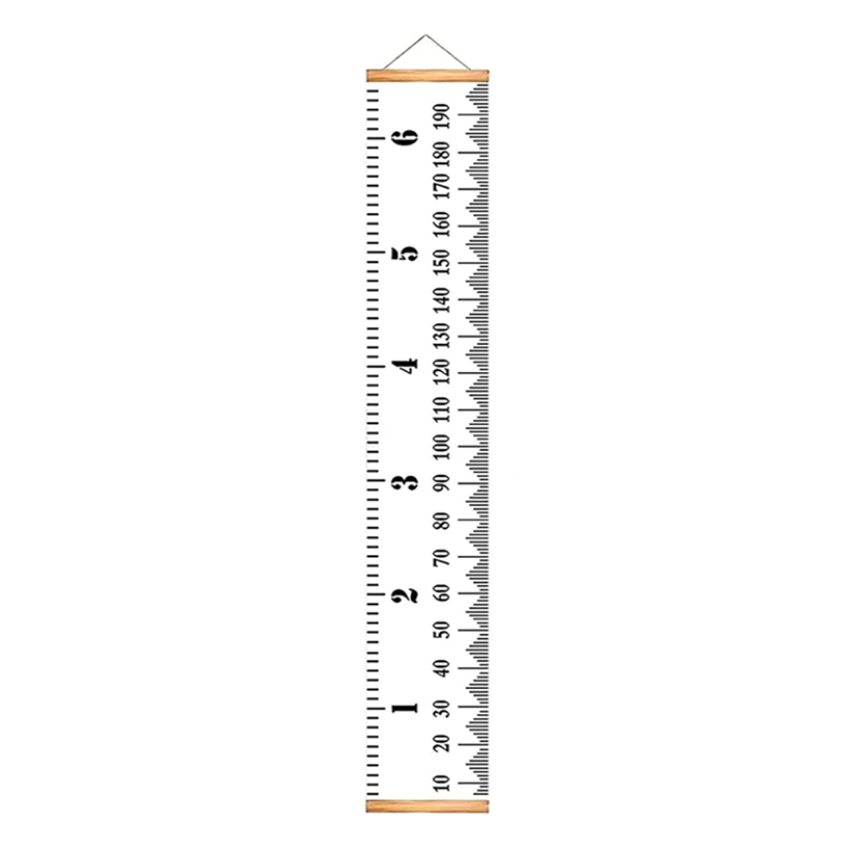 Kids Height Growth Ruler Chart Canvas Wooden Hanging