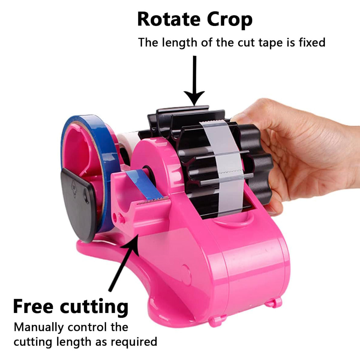 Multifunctional Tape Dispenser with Adjustable Cutting Blade and Storage