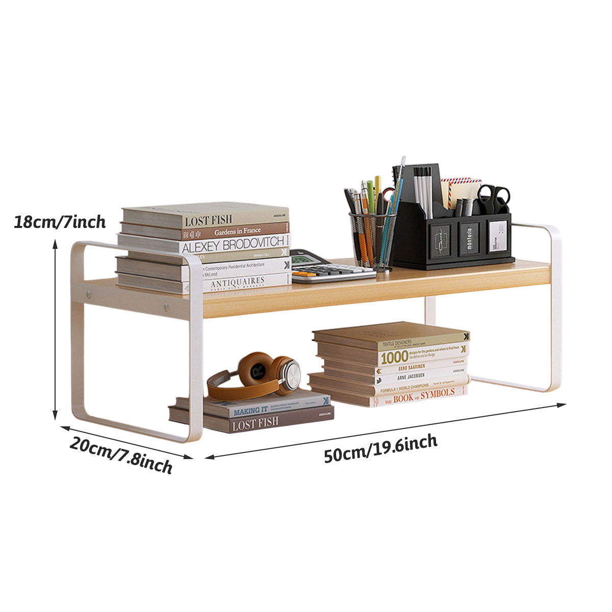 Double Layer Desktop Storage Shelf Desktop Organizer