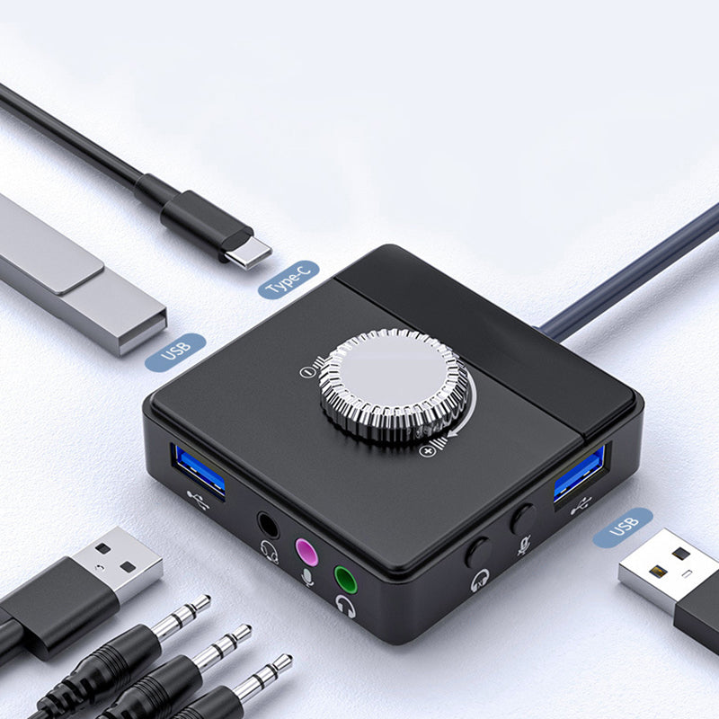 USB External Sound Card with Volume and Mute