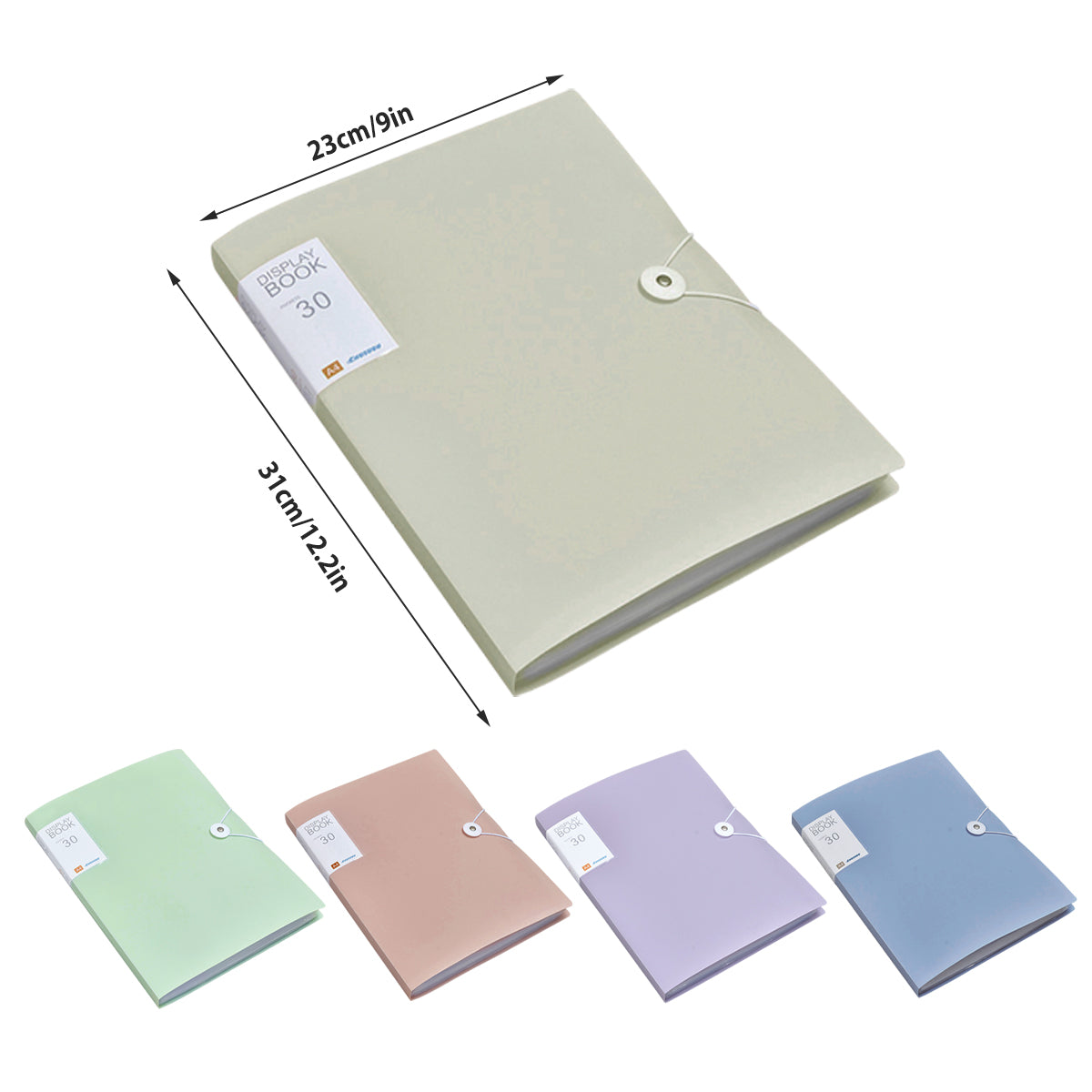 5 Pcs A4 Folder with 30 Clear Pockets for Office and School