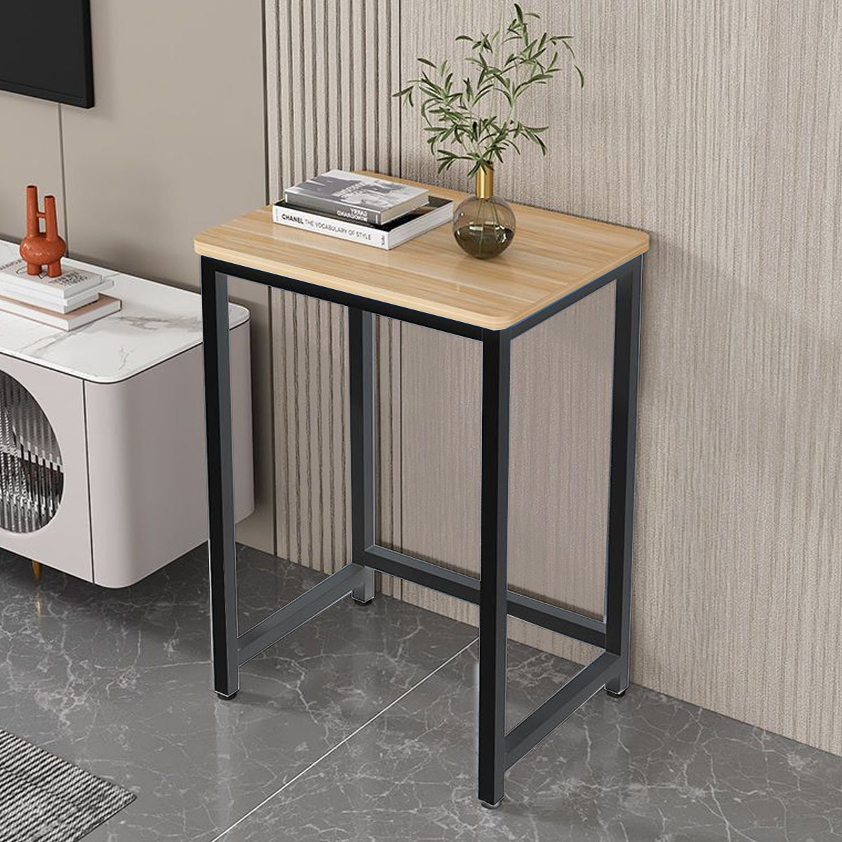 Small Square Side Table for Home and Office Space Saving Use